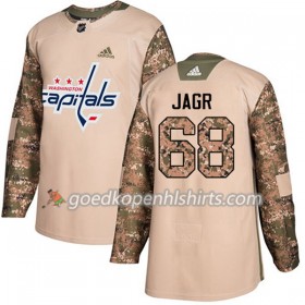 Washington Capitals Jaromir Jagr 68 Adidas 2017-2018 Camo Veterans Day Practice Authentic Shirt - Mannen